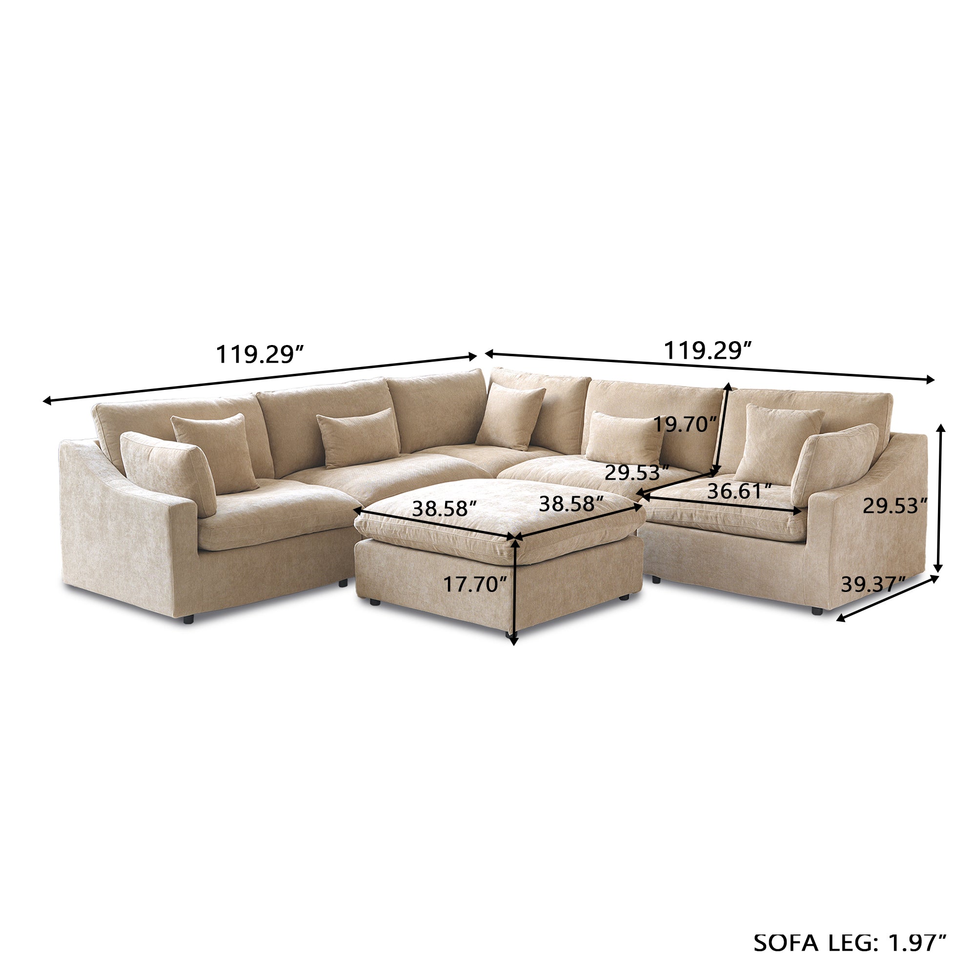 Nova Slope Arm Cloud Collection - Sand